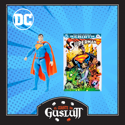Set de Cómic y Mini Figura Mcfarlane Toys DC Multiverse Page Punchers Superman Rebirth