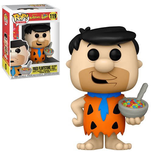 Funko Pop The Flintstones Fruity Pebbles Fred with cereal