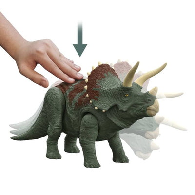 Figura Jurassic World Dominion Triceratops con Acción de Batalla y Sonido