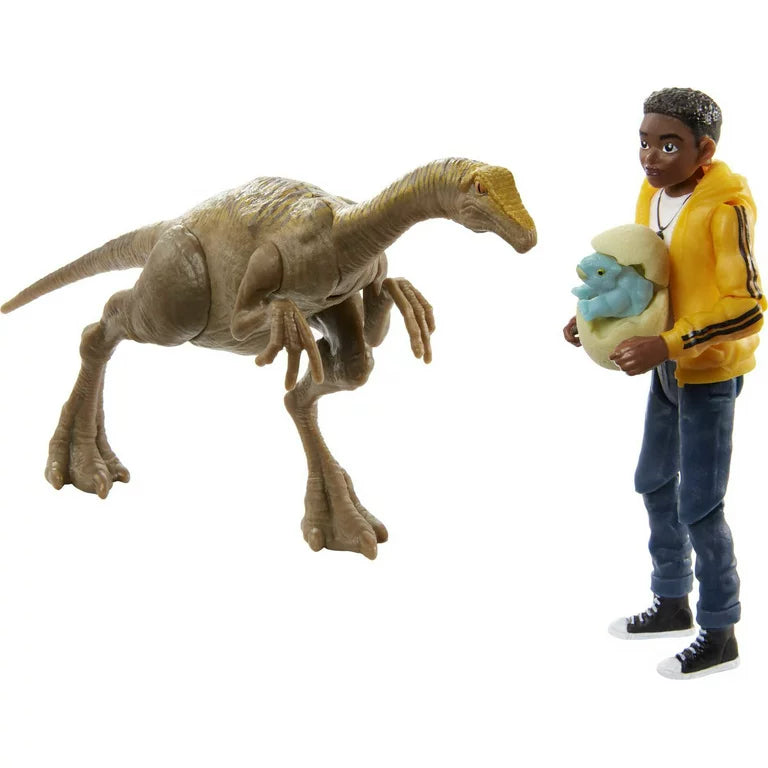 Jurassic World Camp Cretaceous Darius and Gallimimus Figure Set