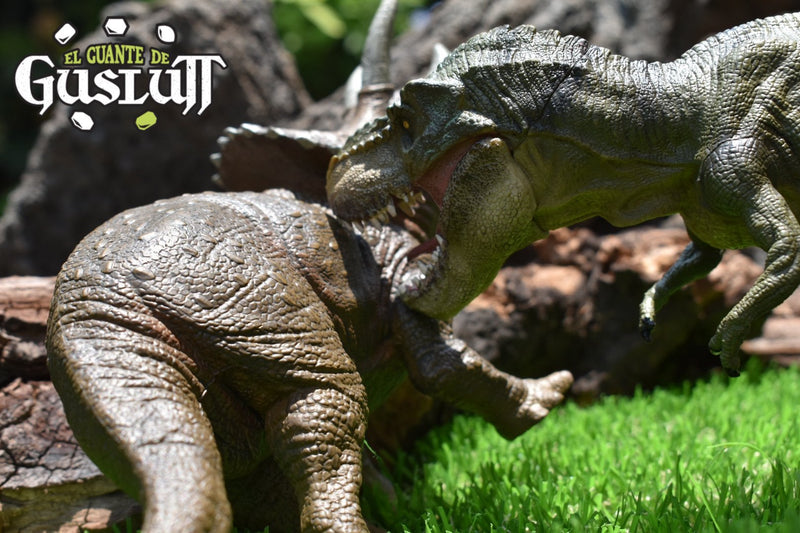 T-Rex Corriendo verde - El Guante de Guslutt