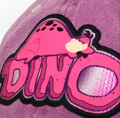 Gorra Los Picapiedra Dino Uva/Beige Tipo Deslavada