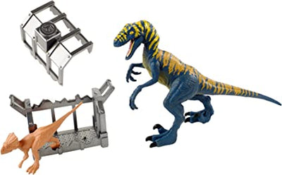 Set de Figuras Jurassic World Velociraptor & Microceratus