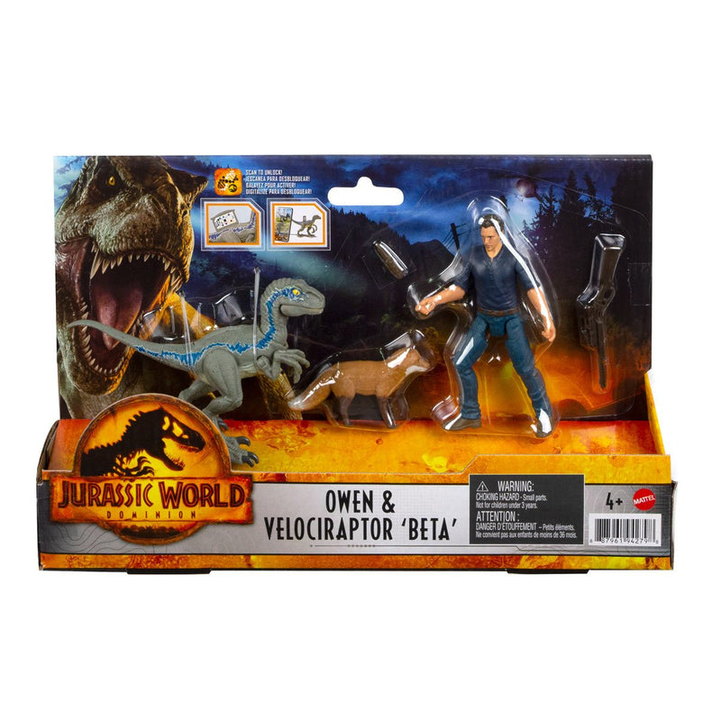 Jurassic World Dominion Owen & Velociraptor Beta 2 Pack