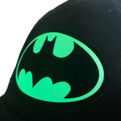 Gorra DC Comics Batman Logo con efecto de brillo en la oscuridad Negra