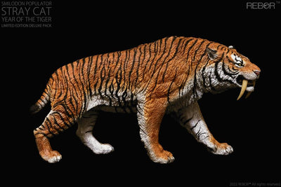 Figura REBOR Smilodon Populator Stray Cat Edición Deluxe Versión Year of the Tiger Escala 1/12