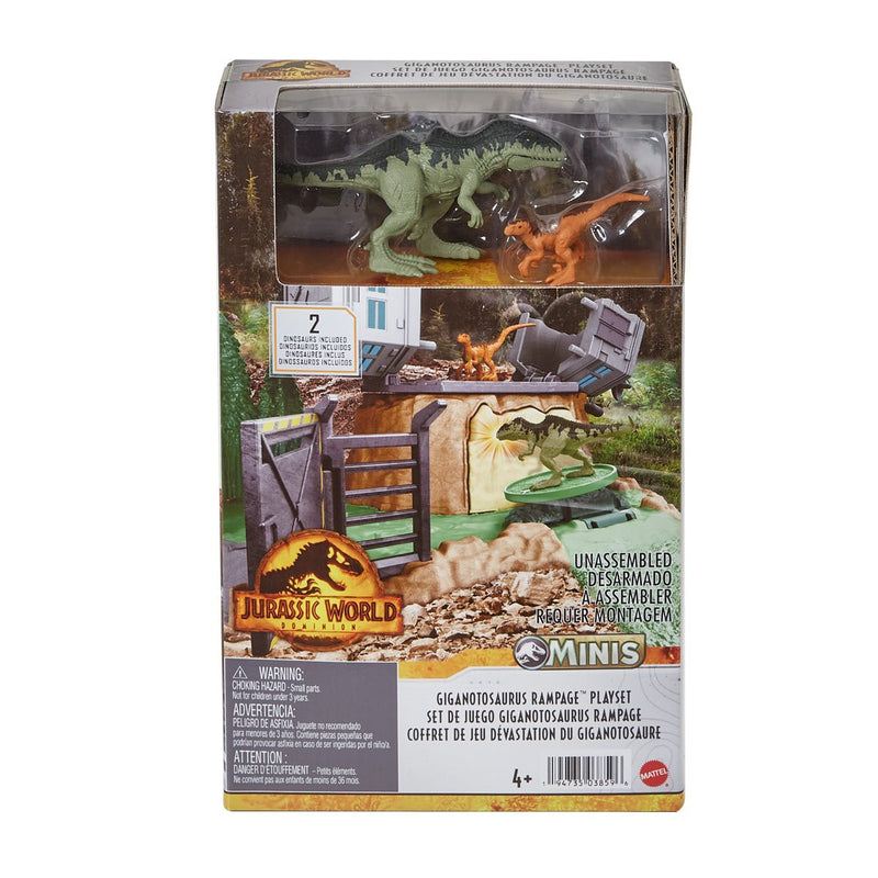 Jurassic World Dominion Matchbox Mini Giganotosaurus Rampage Playset