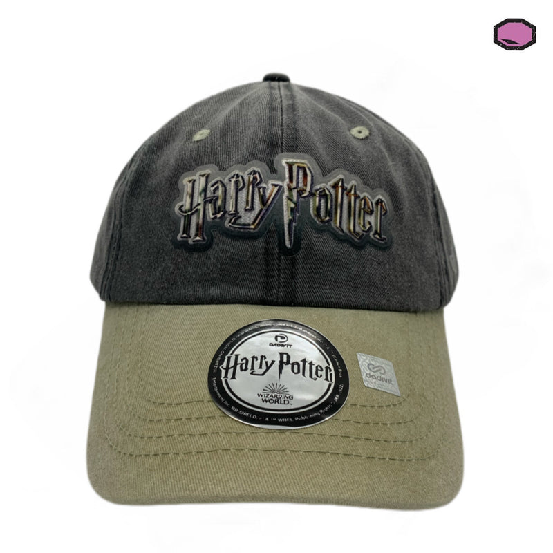 Gorra Harry Potter Logo Gris-Beige Vintage