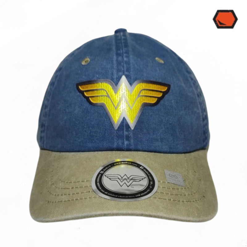 Gorra Wonder Woman Azul-Beige Vintage