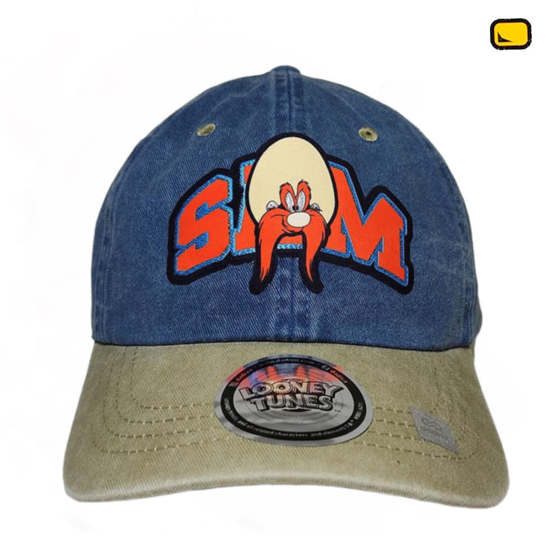 Gorra Looney Tunes Sam Bigotes Azul-Beige Vintage